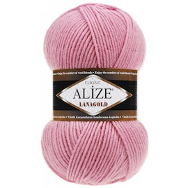 Пряжа Alize "Lanagold"  98 розовый 49% шерсть, 51% акрил 100 гр 240 метров